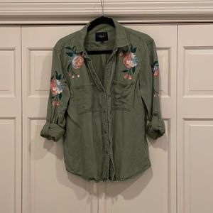 Rails Embroidered button down